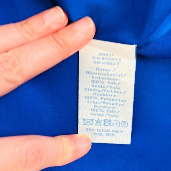 Boden 100% Silk Blue Dress US Size 10 - Picture 8 of 8